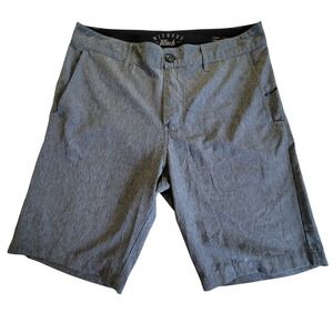 Nitrous Black Hybrid Shorts Mens 31 Grey Stretch Quick Dry Heathered Activewear